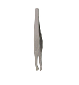 Pinzas para cejas de acero inoxidable, pinzas para manicura, punta inclinada, herramienta de belleza duradera para uso doméstico, 9cm - Product Image 3