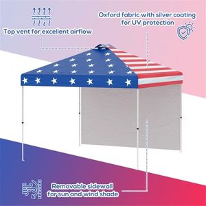 Tenda da Campeggio Pop-Up in Acciaio a Quattro Stagioni, Impermeabile, in Oxford, per Spiaggia e Uso Esterno - Product Image 5