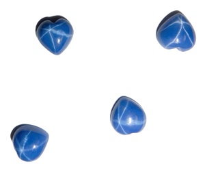 Zafiro Azul Estrella de 8x8 mm, 2.5 Quilates, Creado en Laboratorio, Cabujón Pulido con Efecto de Estrella de 6 Puntas para Joyería - Product Image 1