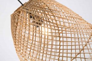 Meilleures ventes, lustre en rotin et bambou fait à la main, luminaire suspendu pour la décoration de la maison, restaurant, café, projets hôteliers - Product Image 3