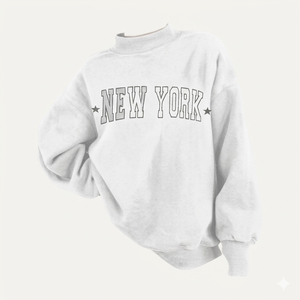 Pull-over pour femme, col montant, 100% coton, respirant, impression de logo personnalisée, streetwear, service OEM - Product Image 1