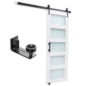 Kit Hardware per Porta Scorrevole in Vetro con Pannello MDF ad Alta Resistenza 32 x 84 Pollici, Impermeabile in PVC, Facile Installazione per Soggiorno - Product Image 1