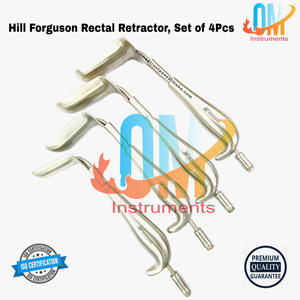 Ensemble de 4 instruments chirurgicaux de qualité supérieure Hill Ferguson Rectal Retractor à fibre optique |   Instruments OldMed - Product Image 2