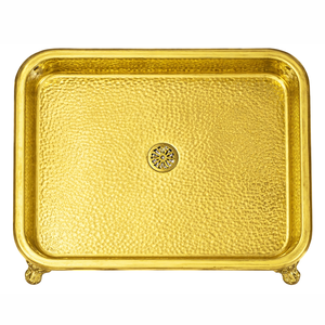 Meilleures ventes : Base de douche rectangulaire à pieds en laiton, finition polie brillante et martelée, pour salle de bain moderne - Product Image 6