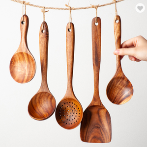 Juego de cubiertos ecológicos Cuchara Cubiertos naturales de madera Pieza única Venta caliente Cuchara de cubiertos japonesa con logotipo - Product Image 2