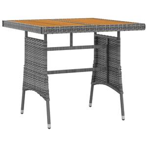 Conjunto de Comedor para Exteriores Mediano, en Ratán Sintético Gris y Madera Maciza de Acacia, con Componentes de Acero - Product Image 6