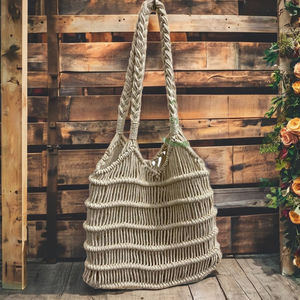 กระเป๋าทำด้วยมือคุณภาพสูงออกแบบฉลากส่วนตัวทำจากผ้าฝ้ายธรรมชาติสำหรับงานแต่งงาน - Product Image 1