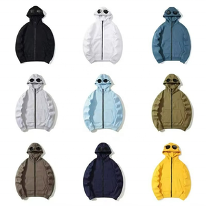 Custom logo Eyeglasses Cardigan Zipper <b>Padded</b> Hooded Sweatshirt <b>Hip</b> Hop Man Pullover Hoodie - Product Image 5