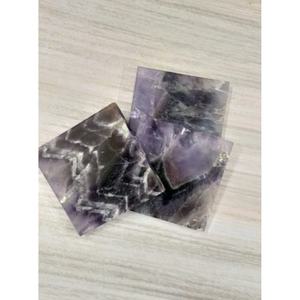 Tranches carrées d'agate améthyste naturelle polies en gros, pierres naturelles, artisanat en cristal, roches de jade, minéraux, tranches d'agate - Product Image 2