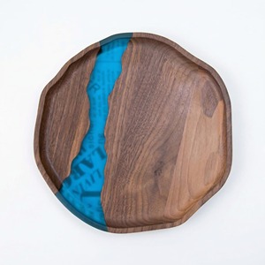 ถาดไม้และเรซิ่นสีน้ำเงินสำหรับจัดแสดง ของขวัญ และจัดแสดงในร้านกาแฟ เบเกอรี่ เค้ก ขนมอบ และคุกกี้ ขายส่งจากอินเดีย - Product Image 6