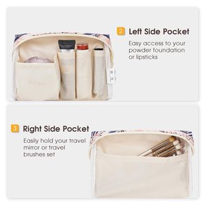 Graziosa Pochette con Cerniera, Borsa da Viaggio per Trucchi per Donne e Ragazze, Piccola Borsa Cosmetica con Scomparti per Borsetta e Uso Domestico - Product Image 2