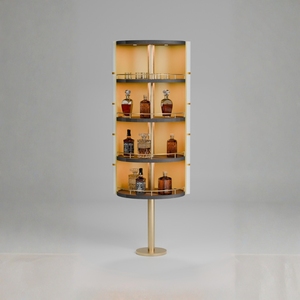 Custom Luxury Modern Solid Wood Home <b>Bar</b> Cabinet Stainless Steel Handles Premium Wine Storage 5+ Compartments Designed for Home - Product Image 5