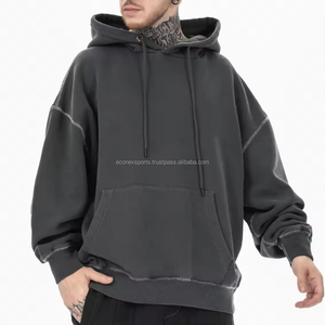 Sudaderas con capucha de gran tamaño para hombre de lujo del fabricante de ropa, sudaderas vintage de alta calidad con hombros caídos y peso pesado-¡Compre ahora! - Product Image 2
