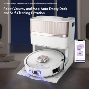 Robot Vacuum and <b>Mop</b> with Auto Empty Dock and Self-<b>Cleaning</b> Filtration - Product Image 3