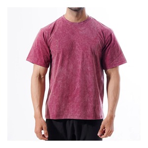 Camisetas de Verano para Hombre, Personalizadas, al por Mayor, Casuales, de Corte Holgado, Lavadas, de Secado Rápido, de Poliéster/Algodón, Estilo Urbano, Manga Corta - Product Image 1