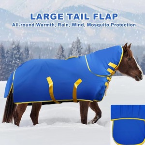 Manta para Caballo de Último Diseño, Cómoda, Desmontable, Cálida para Invierno, Impermeable, con Logotipo Personalizado, Venta al Por Mayor, Modelo Rain II - Product Image 5