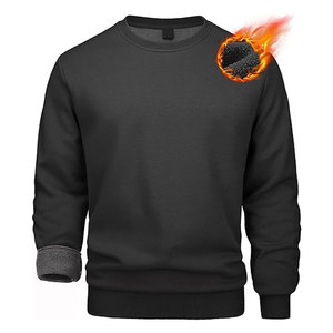 Sudadera de cuello redondo de manga larga, informal, cálida, de forro polar, cómoda, de mezcla de algodón, estilo urbano premium - Product Image 1