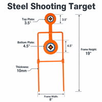 Cible de tir tactique en acier orange robuste de calibre .22 Rimfire 10 mm pour usage professionnel