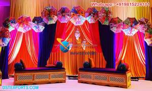 Asiento de novia para decoración de escenario, asiento de noche musulmán, colorido, mahndi, hermoso, para boda, Walima - Product Image 6