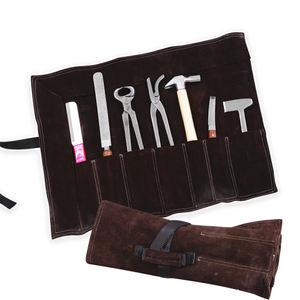 Professional 8 PCS Equine Horse Farrier <b>Tool</b> Kit Grooming Hoof Bot Shoe <b>Puller</b> Nipper Rasp Best Quality with Real Leather Case - Product Image 2