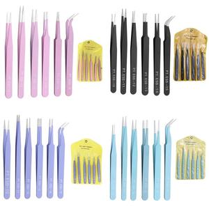 Kit d'outils de réparation et d'entretien pour extensions de cils 6 en 1, pinces antistatiques en acier inoxydable noir ESD, par Dentavex Corporation - Product Image 1