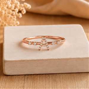 IGI Certified Round Brilliant Cut Lab Grown Diamond Minimal 10K 14K 18K Solid Gold Diamond Engagement <b>Ring</b> Color E Clarity VVS - Product Image 3