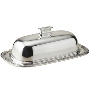 Plato para Mantequilla Ovalado de Acero Inoxidable con Tapa Hermética para Preservar la Frescura, Vajilla Clásica para la Mesa de Cocina - Product Image 2