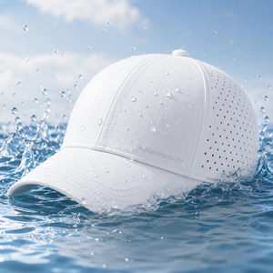 Casquette de sport OEM personnalisée imperméable, perforée au laser, séchage rapide, évacuation de l'humidité, réglable, à fermeture snapback, pour activités de plein air - Product Image 2