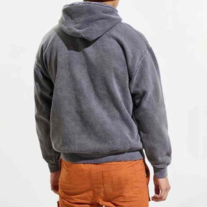 100% Cotton Acid Washed Hoodie High Quality Distressed Stone Wash Hoodie for Winter Customizable Logo High Street <b>Style</b> - Product Image 4