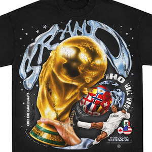 Men's <b>Black</b> Short Sleeve T-Shirt Trophy Football Player Print Regular Fit <b>Turtleneck</b> Formal 100% Cotton Breathable Eco-Friendly - Product Image 5