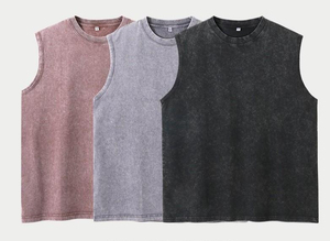 เสื้อกั๊กโอเวอร์ไซส์สีดำฟอกย้อมสไตล์วินเทจสำหรับผู้ชาย PHANTOM IMPEX ผลิตตามสั่ง ผ้าฝ้าย 95% สแปนเด็กซ์ 5% คอตั้งลำลอง พิมพ์ลายด้วยความร้อน - Product Image 3