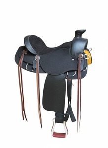 Selle en cuir de qualité export, style western, avec siège profond et confortable, robuste pour la pratique de l'équitation, disponible à un prix raisonnable - Product Image 2