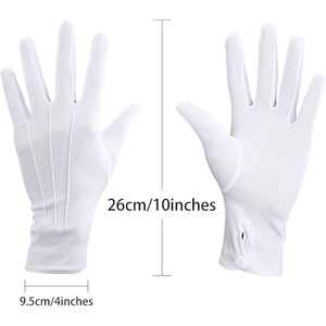 Nouveaux gants courts élastiques teintés en soie de lait pour adultes, protection des mains, pour la danse et les spectacles, blancs, printemps et automne - Product Image 2
