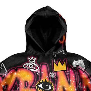 2025 personalizable Unisex recortado crudo dobladillo Crop Top sudaderas con capucha de alta calidad Anti-Shrink 100% algodón ropa de calle diseño gráfico desteñido - Product Image 4