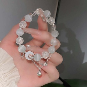 Bracciale con perline di cristallo bianco a forma di luna per donna, gioielli vintage sfumati squisiti per feste, regali 2026 - Product Image 2