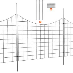 Recinzione da Giardino con Spaziatura tra le Punte di 2,5 Pollici, Altezza 36,6 Pollici, Barriera Decorativa Sotterranea per Animali, Lunghezza 29,5 Pollici - Product Image 1