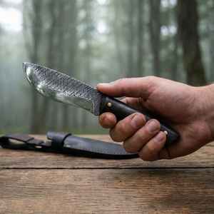 Cuchillos de caza de hoja fija de Product Palace LLC, regalo para él, cuchillo de acero al carbono de alta demanda y en tendencia, forjado industrialmente OEM. - Product Image 3