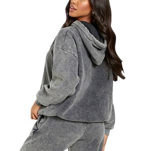 Survêtement femme uni teint sur mesure au design unique, effet délavé à l'acide, nouvelle collection hiver tendance - Product Image 5