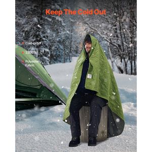 Grande couverture de camping en polaire polyester 330 GSM, chaude, imperméable, coupe-vent, ignifuge, idéale pour les pique-niques - Product Image 2