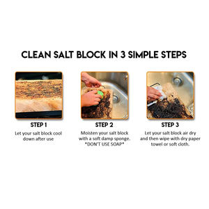 แผ่น/อิฐ/แผ่นรองเกลือหิมาลัยสีชมพูธรรมชาติ  เป็นมิตรกับสิ่งแวดล้อม ทำด้วยมือ ขนาดสั่งทำได้ งานฝีมือ ถาดเหล็กสำหรับบาร์บีคิว ให้สัมผัสที่แท้จริง - Product Image 6