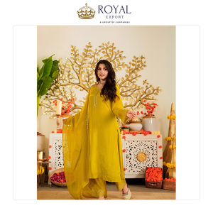 Venta al por Mayor de Ropa Tradicional y Étnica de Alta Calidad, Colección de Viscosa Satén con Bordado, Kurti y Pantalón - Product Image 4