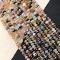 Perles Rondelles Facettées Multi-Couleurs 100% Naturelles Certifiées IGI Grade AA 8mm-9mm Effet Multicolore Vivaaz Gems pour Bijoux