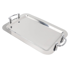 Plateau ovale en acier inoxydable écologique, robuste, pour servir du poisson, idéal pour les cuisines commerciales et les buffets, plateau de présentation alimentaire. - Product Image 3