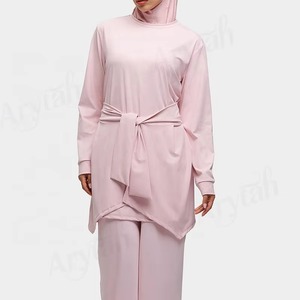 Conjunto Deportivo Modesto Personalizado con Cremallera para Mujer, Diseño con Bolsillos, Conjunto de Gimnasio Musulmán de Secado Rápido, Ropa Deportiva Musulmana para Mujer - Product Image 6