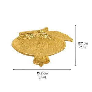 Plato Rectangular de Aluminio con Acabado Dorado, Diseño Moderno, Apto para Lavavajillas, Plato para Servir en la Mesa de Comedor y para Regalo - Product Image 3