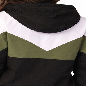 Chaqueta Cortavientos para Mujer con Panel en V, Capucha y Cierre Frontal, Ligera, Estilo Urbano, Ropa Deportiva Activa - Product Image 6