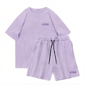 <b>Men's</b> Casual Solid Color Cotton T-Shirt <b>Set</b> Crew Neck Knitted Breathable Summer Outfit <b>Short</b> Sleeve <b>Tops</b> <b>and</b> <b>Shorts</b> Matching <b>Set</b> - Product Image 5