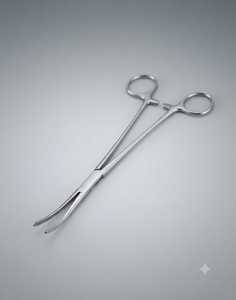 Pinces hémostatiques Martin-Fuchsig 200 mm courbées en acier inoxydable à denture fine horizontale, instrument chirurgical - Product Image 2