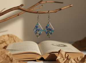 <b>Resin</b> Natural Pearl Teardrop Drop Earrings Hand Painted Islamic Fashion Party Women's MN EXPORTS - Product Image 5