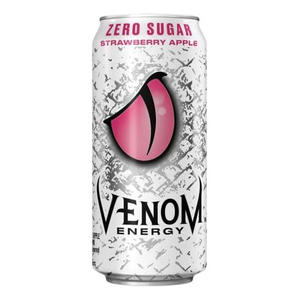 Boisson énergisante Venom Fraise Pomme, boisson énergisante puissante et gazeuse au goût doux - Product Image 1